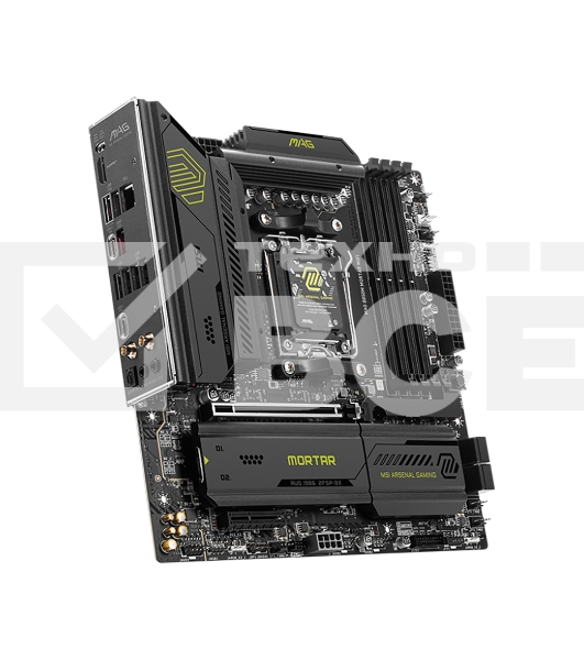 Материнская плата MSI MAG B850M MORTAR WIFI, AM5, AMD B850, 4xDDR5, 4xSATA, 3xM.2, 1xPCIe 5.0 x16, 1xPCIe 4.0 x4, 1xHDMI, 1x5Gb LAN, Wi-Fi 7, Bluetooth 5.4, 1xUSB-C 40Gbps, 1xUSB-C 20Gbps, 5xUSB-A 10Gbps, 2xUSB-A 5Gbps, 4xUSB-A 2.0, 1xS/PDIF, 2x3.5 мм, 7.