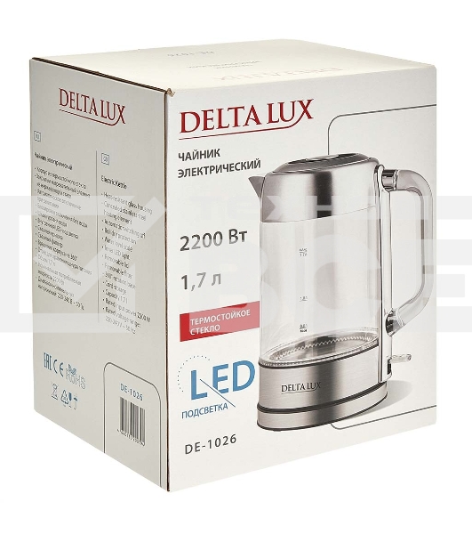 Чайник DELTA LUX DE-1026 2,2кВт, 1,7 л