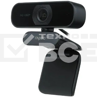 Веб-Камера Rapoo C260, USB2.0, 1080x720, 2.0Mpx, Микрофон, Длинакабеля 150 см, Крепление: зажим, Чер