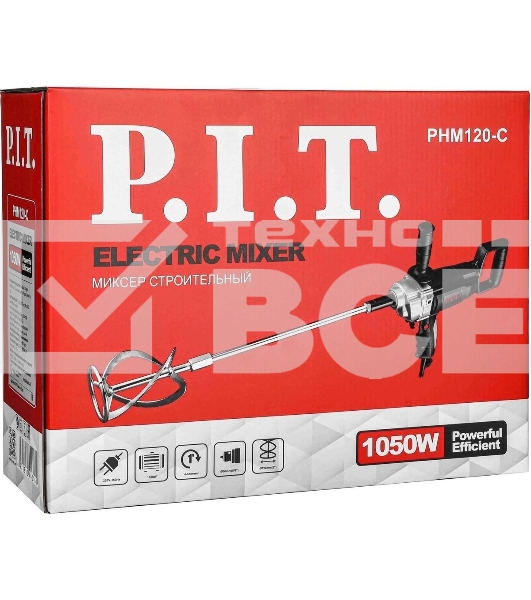 Дрель-миксер PHM120-C P.I.T., шт