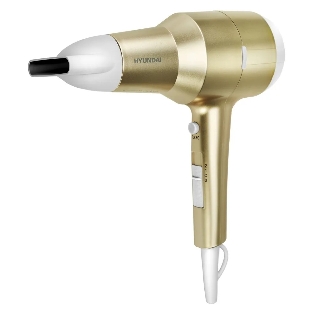 Фен Hyundai H-HDI0770 шампань, 1800 Вт, компактный, ионизация