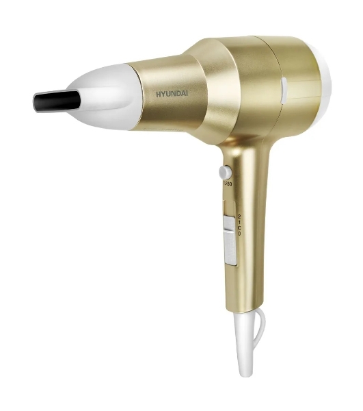 Фен Hyundai H-HDI0770 шампань, 1800 Вт, компактный, ионизация