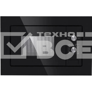 Встраиваемая микроволновая печь Maunfeld MBMO.20.1PGb черный, 20 л, 800 Вт, переключатели - поворотный механизм