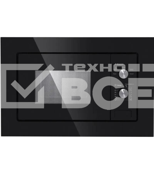 Встраиваемая микроволновая печь Maunfeld MBMO.20.1PGb черный, 20 л, 800 Вт, переключатели - поворотный механизм