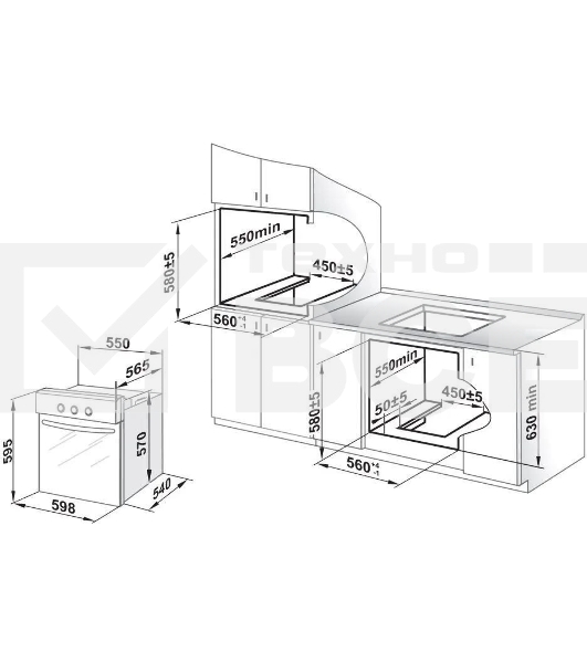 Духовой шкаф Gefest ДГЭ 601-01 Н1, встраиваемый