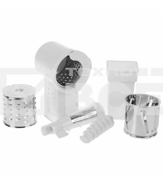 Мясорубка электрическая Ротор Альфа Р ЭМШ 35/250-3 белый, 1500 Вт, 0.58 кг/мин, реверс, защита от перегрузки, насадки - 4