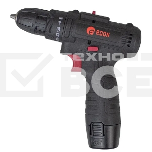 Дрель-шуруповерт Edon AD-1201, 12 В, 1,5 Ач, 30 Нм, щеточный