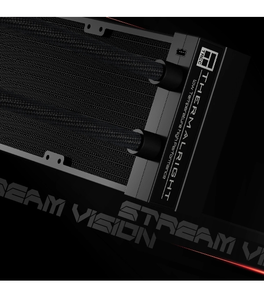 Система водяного охлаждения Thermalright Stream Vision 360 Soc-AM5/AM4/1200/1700/1851 черный 4-pin 28.1dB Al LCD Ret (S-VISION-360-BL)