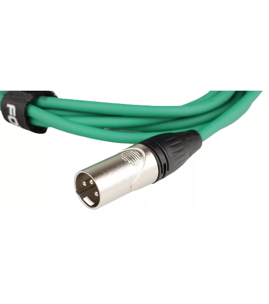 Микрофонный кабель FORCE FMC-05/3 GR XLR (F) -XLR (M), разъемы с никелевым корпусом и посеребренными контактами, 3 м, цвет зелёный