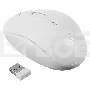 Мышь беспроводная Oklick 505MW белый, 1000 dpi, радиоканал, USB, кнопки - 3
