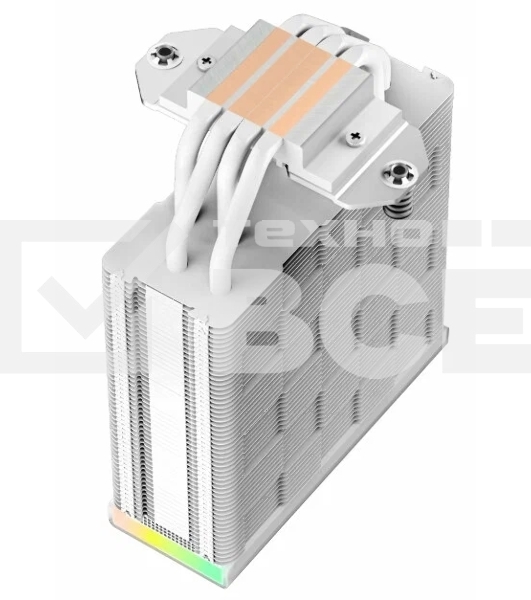 Кулер для процессора DEEPCOOL AG400 DIGITAL WH белый, 120 мм, алюминий/медь, 2100 об/мин, 31.6 дБ, 4 pin, 220 Вт, 152.7 мм