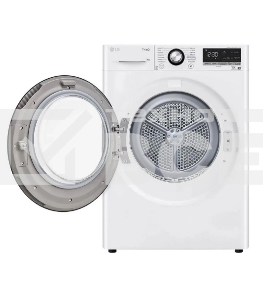 Сушильная машина LG DC90V3V6W белый, 9 кг, сушка - тепловой насос, программ - 14, 60 x 85 x 66 см