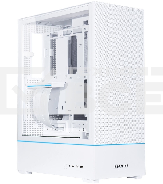 Корпус Lian Li SUP01W / White / 3 x 120mm PWM Fan / PCIe4.0 Riser Cable / Mid-Tower, TG / G99.SUP01W.R0