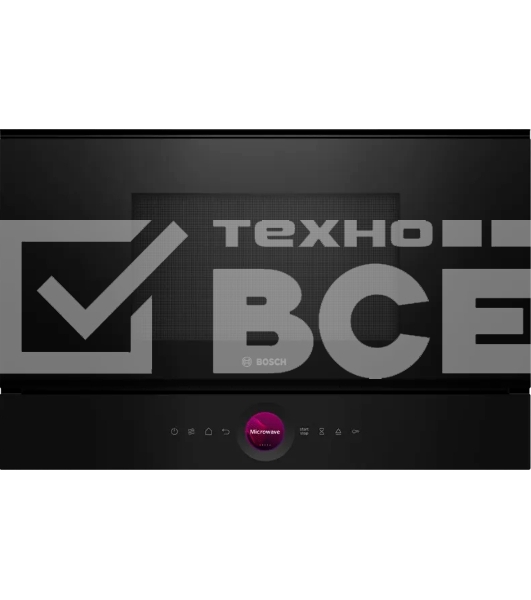 Встраиваемая микроволновая печь Bosch BFR7221B1 900Вт, 5 режимов, инвертер, 21 л, черный, петли справа