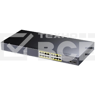 Коммутатор Cudy GS1020PS2 (L2) 16x1Гбит/с 2SFP 16PoE+ 200W неуправляемый