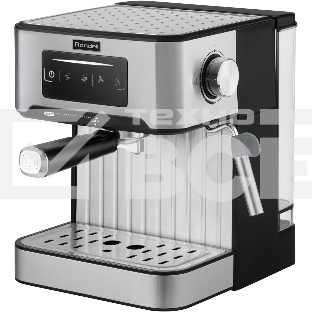 Кофеварка рожковая Rondell RDE-1106 серебристый, исп. кофе - молотый, 1.6 л, 850 Вт, 20 Бар.