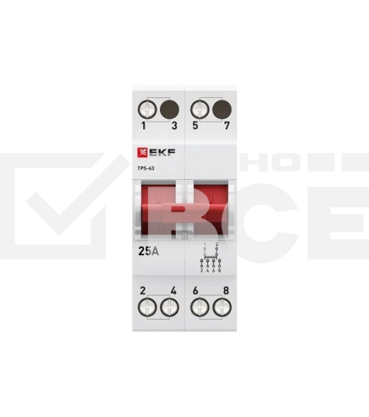 Переключатель трехпозиционный ТПС-63 2P 25А PROxima EKF TPS225