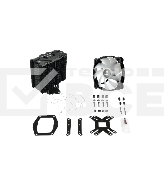 Кулер для процессора Enermax F40 ARGB Edition черный, 140 мм, алюминий/медь, 1200 об/мин, 23 дБ, 4 pin, 200 Вт, 158 мм