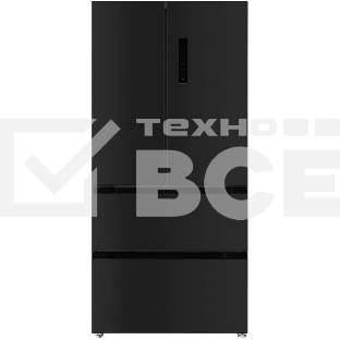 Холодильник LEX LFD575BxID черная сталь трехкамерный 364/147л морозилка снизу, No Frost, Side by Side