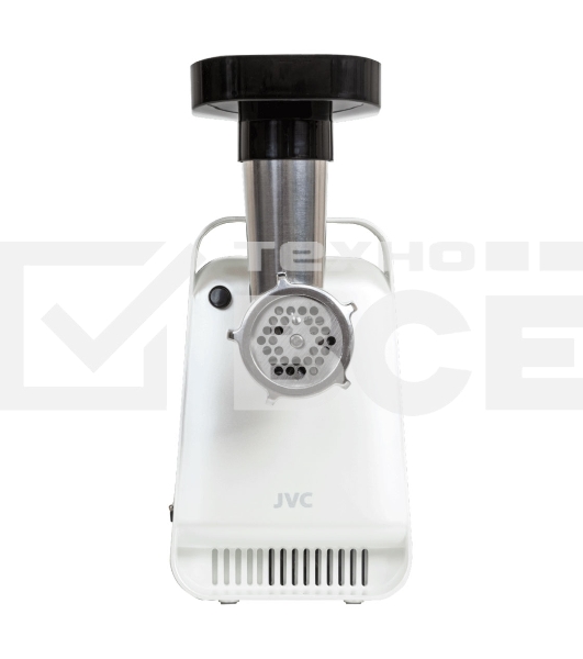 Мясорубка электрическая JVC JK-MG123 белый, 2000 Вт, 2.0 кг/мин, реверс, защита от перегрузки, насадки - 4