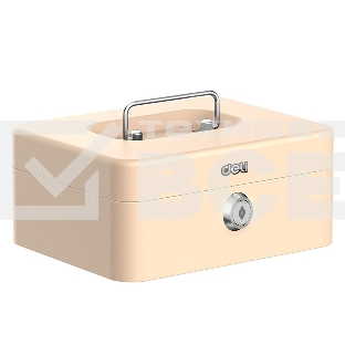 Сейф для денег Deli ET502 90х 200х 160 мм ключевой, бежевый