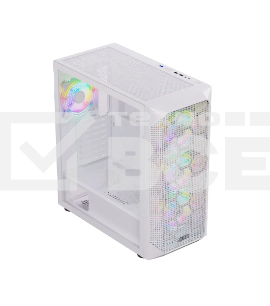 Компьютерный корпус ABR Quantum White  (1*USB Type-C, 2*USB 2.0, HD Audio, 4xRGB Fan, ATX, E-ATX)