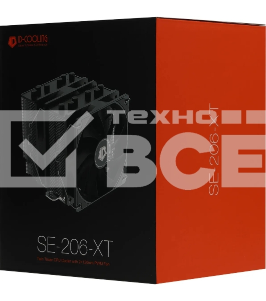 Кулер ID-COOLING SE-206-XT черный 120мм алюминий+медь 1800rpm 35db 4-pin 250W 156мм