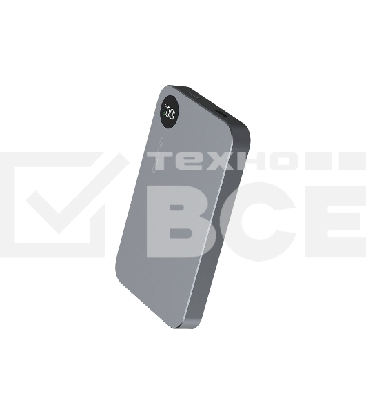 Портативный аккумулятор QUMO Future Magnetic PowerAid 5000mAh W15 темно-серый FMPA-5C-S1