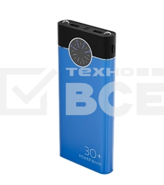 Портативный аккумулятор More choice (4610196406775) PB40-30 30000mAh Blue