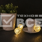 Гирлянда светод. Funray Лампы,SE-HL-1.810WW,2xАА,1.8м,10LED,10ламп,тепл.бел,прозрачный провод, фото5