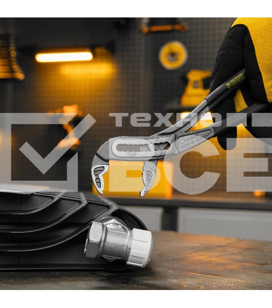 Клещи переставные Denzel обливные рукоятки, 240 мм