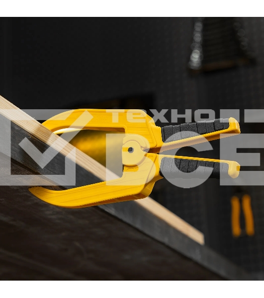 Струбцина Denzel клещеобразная, удлиненная 75 х 110 мм двухкомпонентные рукоятки