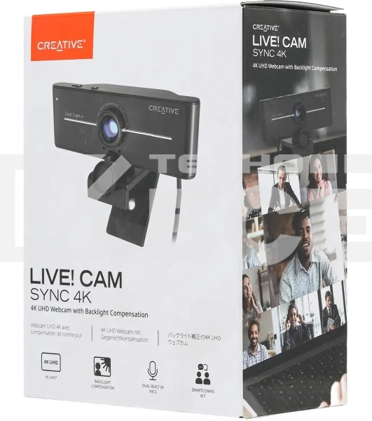 Камера Web Creative Live! Cam 4K VF0990 черный 8Mpix (3840x2160) USB2.0 с микрофоном (73VF099000000)