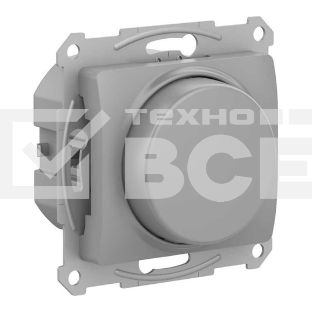 Светорегулятор (диммер) SE Glossa Алюминий повор-нажим, LED, RC, 400 Вт, мех.