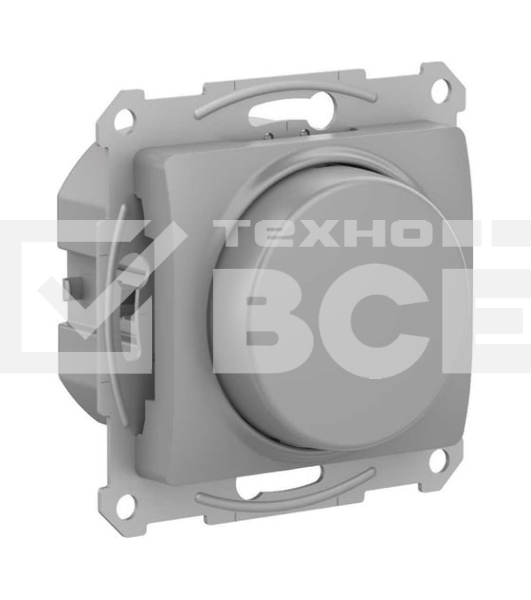 Светорегулятор (диммер) SE Glossa Алюминий повор-нажим, LED, RC, 400 Вт, мех.