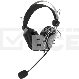 Гарнитура проводная A4Tech HS-50, черный/серебристый