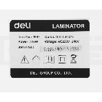 Ламинатор Deli 3897, A4 Film width: A4Laminate speed: 250мм/min  Film range: 70-125mic Thickness: about 3min, фото4