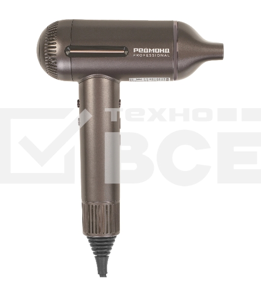 Фен Redmond HD1700 серый/коричневый, 1500 Вт, ионизация