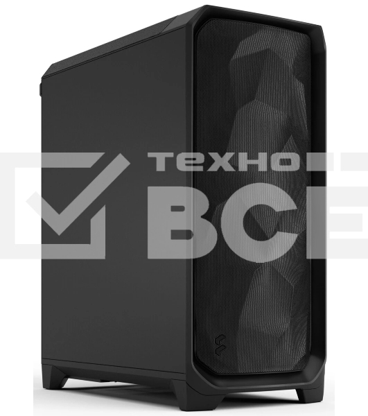 Корпус Fractal Design Meshify 3 Black Solid, Midi-Tower, чёрный, 3 x 140 мм
