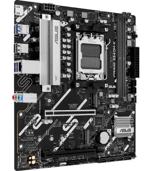 Материнская плата Asus PRIME B840M-K Socket AM5 AMD B840 2xDDR5 mATX AC`97 8ch(7.1) 2.5Gg RAID+HDMI