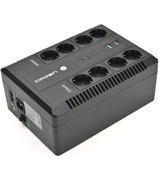 Источник бесперебойного питания CMUS-275 EURO SMART/850 ВА/480 Вт/8 х CEE 7 (евророзетка)