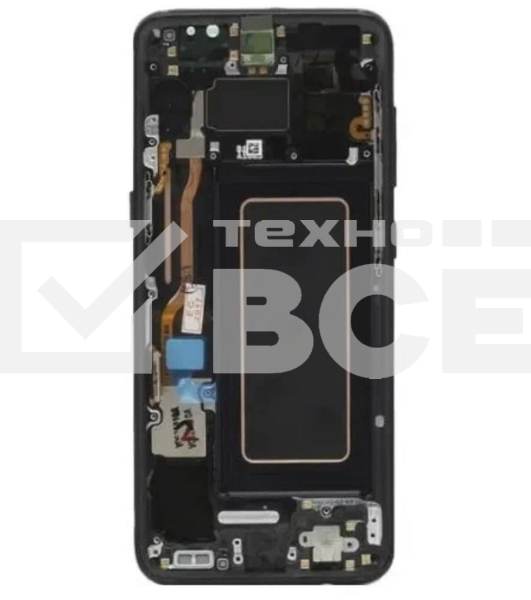 Дисплея для Samsung Galaxy S22 Ultra SM-S908B в сборе с тачскрином ServicePack, черный (GH82-27488A)