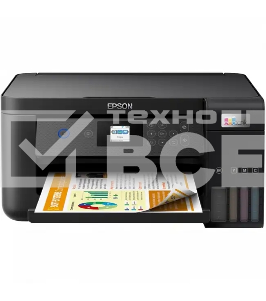 МФУ струйный Epson EcoTank L4260 (C11CJ63415), A4, цветной, печ. до 33 стр/мин. (ч/б) до 15 стр/мин. (цвет), 1440 x 5760 dpi (печать) 1200x2400dpi (скан.), USB, Wi-Fi