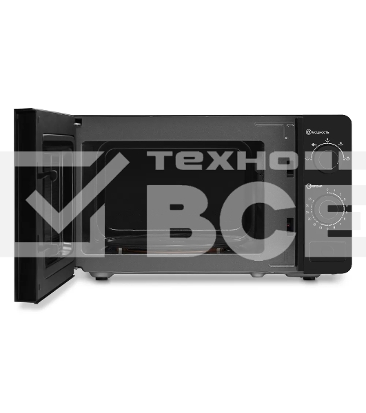 Микроволновая печь Hyundai HYM-M2010 черный, 20 л, 700 Вт, переключатели - поворотный механизм