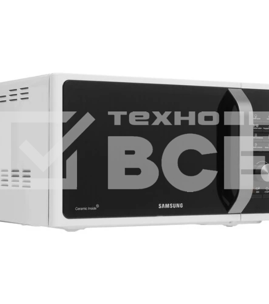Микроволновая печь Samsung MS23F301TQW/BW белый, 23 л, 800 Вт, переключатели - кнопки/поворотный механизм