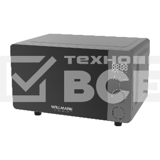 Микроволновая печь Willmark WMO-206SG графитовый, 20 л, 700 Вт, переключатели - поворотный механизм/сенсор