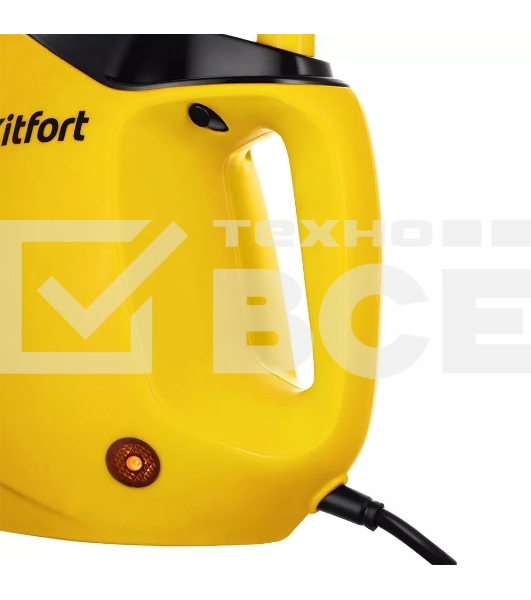 Пароочиститель ручной Kitfort КТ-9140-1 1050Вт черный/желтый