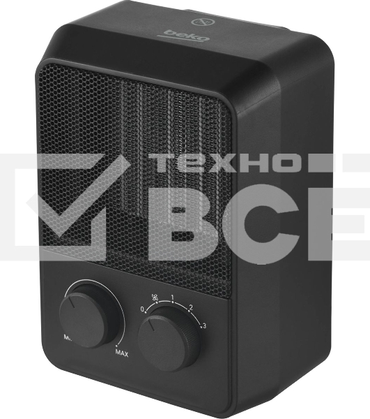 Тепловентилятор Beko Winter Range RHP 5320 B черный, 2000 Вт, 15 м2, термостат