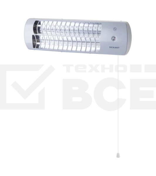 Инфракрасный обогреватель панельный Rexant 60-0060, серый, кварцевый, 1500 Вт, 20 м2, 3 режима обогрева