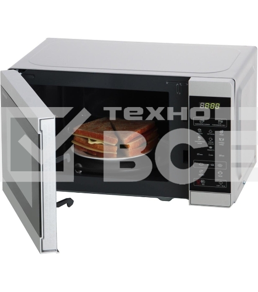 Микроволновая печь Sharp R2800RSL серебристый, 20 л, 800 Вт, переключатели - сенсор